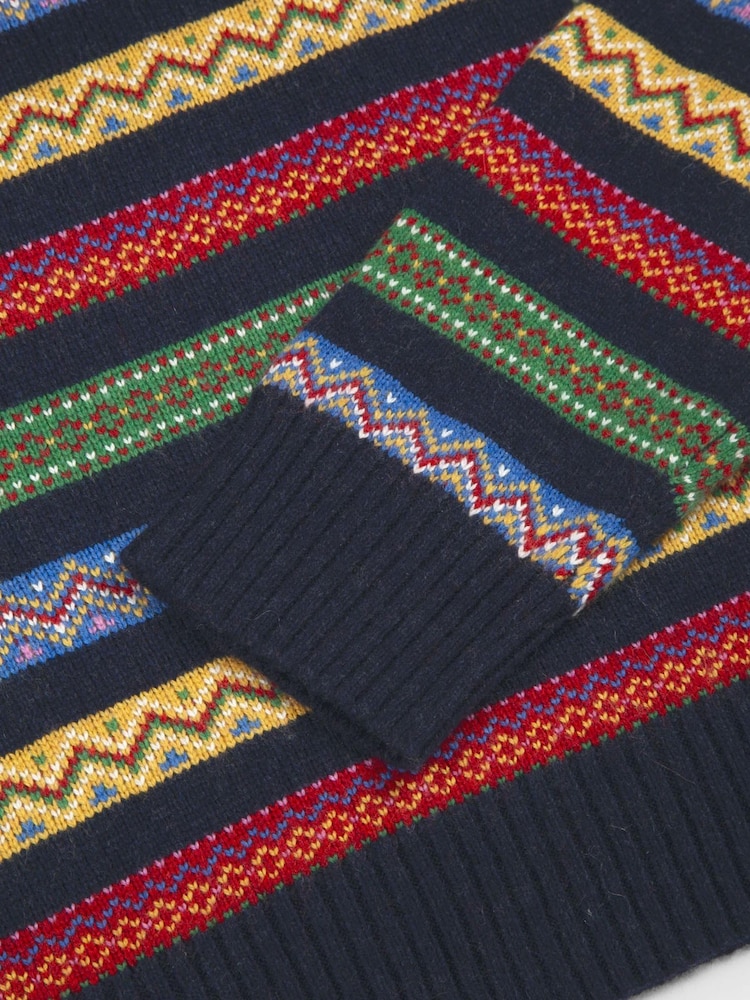 JoJo Maman Bébé Navy Mens Penguin Fair Isle Pattern Jumper - Image 4 of 4