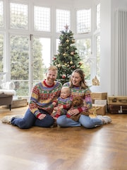 JoJo Maman Bébé Multi Mens Christmas Fair Isle Pattern Jumper - Image 3 of 5