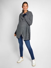 JoJo Maman Bébé Navy Blue Drape Maternity & Nursing Cardigan - Image 2 of 4