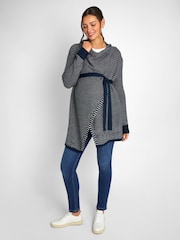 JoJo Maman Bébé Navy Blue Drape Maternity & Nursing Cardigan - Image 3 of 4