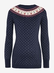 Jojo Maman Bébé Umstandspullover mit Norwegermuster und Rentierstickerei aus Kaschmirmischung - Bild 3 von 3