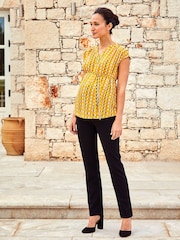 JoJo Maman Bébé Black Tailored Straight Leg Maternity Trousers - Image 1 of 4
