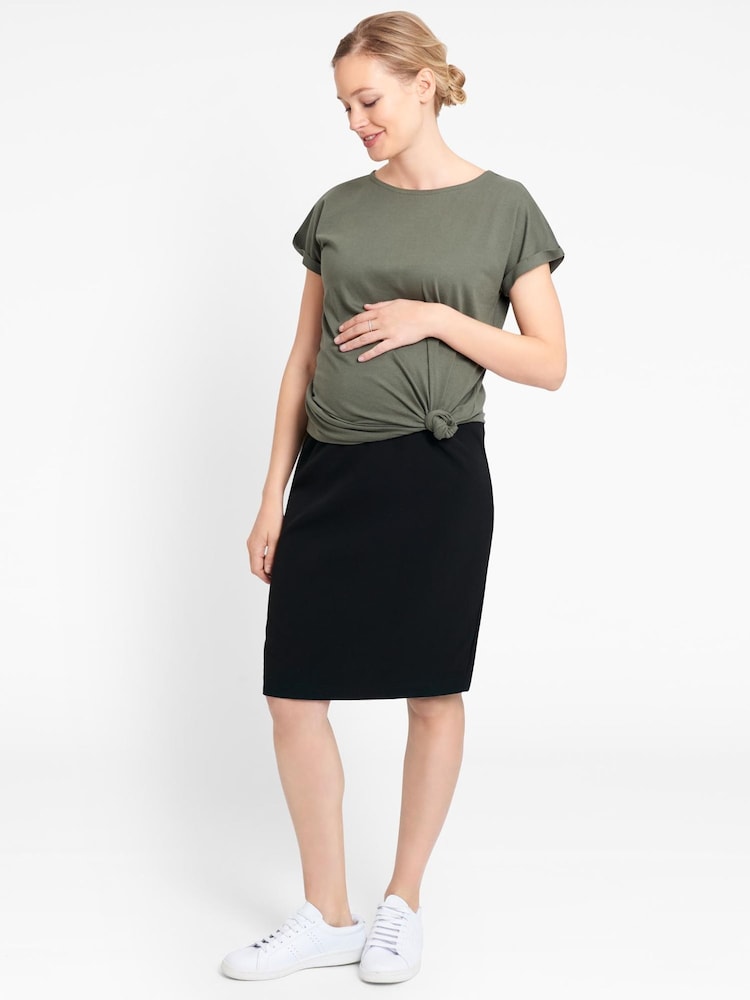 JoJo Maman Bébé Black Tailored Maternity Pencil Skirt - Image 2 of 4 JoJo Maman Bébé Black Tailored Maternity Pencil Skirt - Image 2 of 4