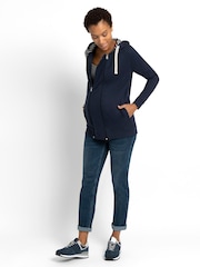 JoJo Maman Bébé Navy Blue 3-in-1 Hoodie with Baby Carrier Panel - Image 1 of 4