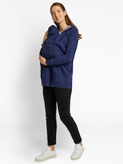 JoJo Maman Bébé Navy Blue 3-in-1 Hoodie with Baby Carrier Panel - Image 2 of 4