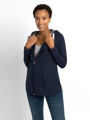 JoJo Maman Bébé Navy Blue 3-in-1 Hoodie with Baby Carrier Panel - Image 4 of 4