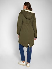 JoJo Maman Bébé Khaki Cosy 2-in-1 Maternity Parka - Image 2 of 7