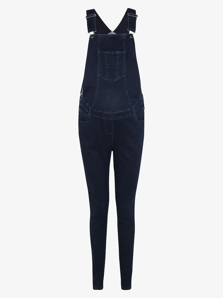 JoJo Maman Bébé Dark Wash Maternity Denim Dungarees - Image 5 of 5 JoJo Maman Bébé Dark Wash Maternity Denim Dungarees - Image 5 of 5