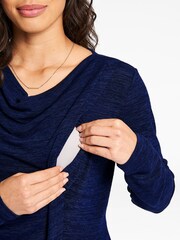 JoJo Maman Bébé Navy Cowl Neck Nursing Top - Image 2 of 5
