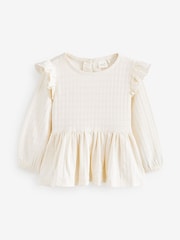 Bela - ovratnik Frill Textured bluze (3mths-7yrs) - Slika 6 iz 7