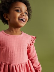 rožnata - ovratnik Frill Textured bluze (3mths-7yrs) - Slika 4 iz 7