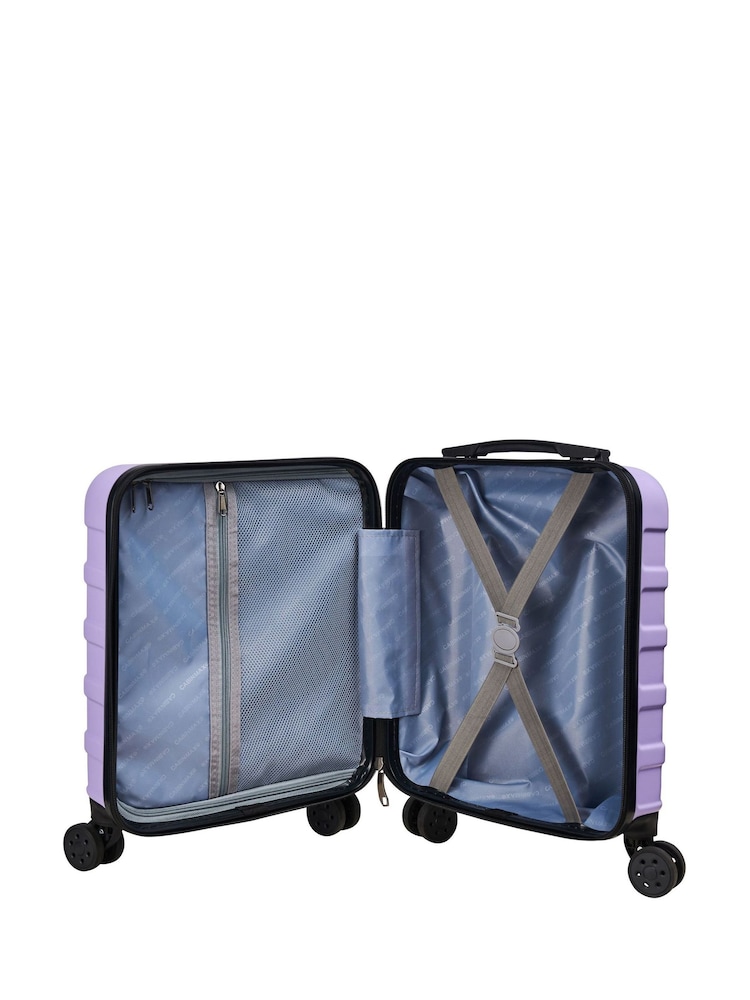 Cabin Max Purple Anode Four Wheel Carry On Easyjet Sized Underseat 45cm Suitcase - Image 6 of 7