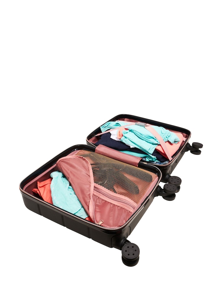 Cabin Max Black Rose Anode Four Wheel Carry On Easyjet Sized Underseat 45cm Suitcase - Image 8 of 8