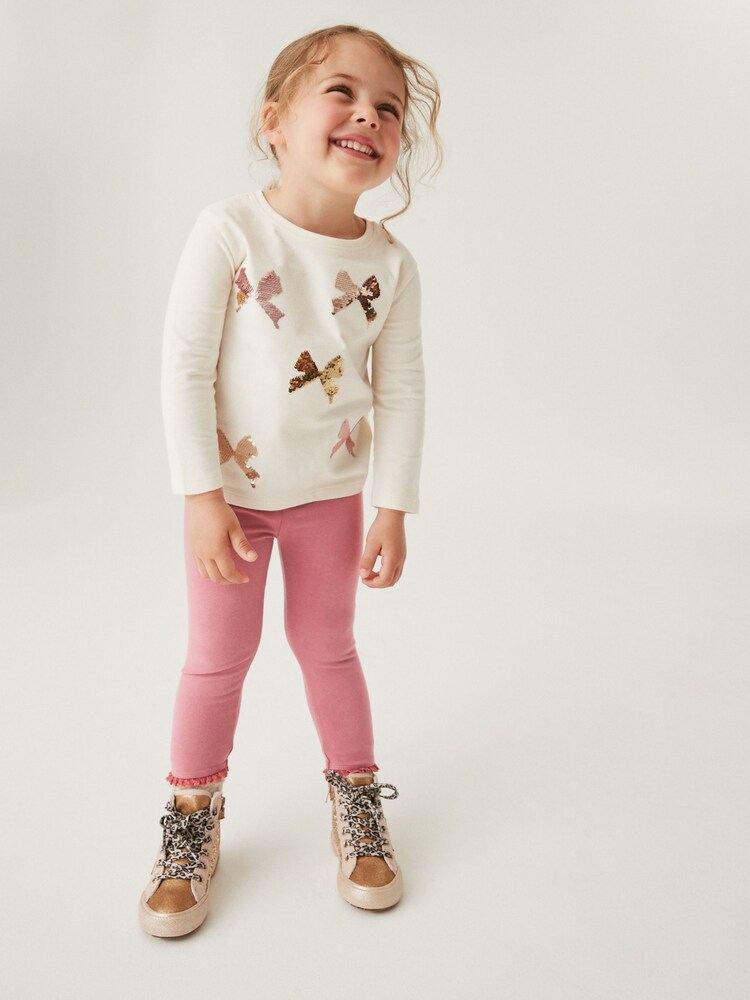 Rose Pink Basic Leggings (3mths-7yrs) - Image 2 of 5 Rose Pink Basic Leggings (3mths-7yrs) - Image 2 of 5