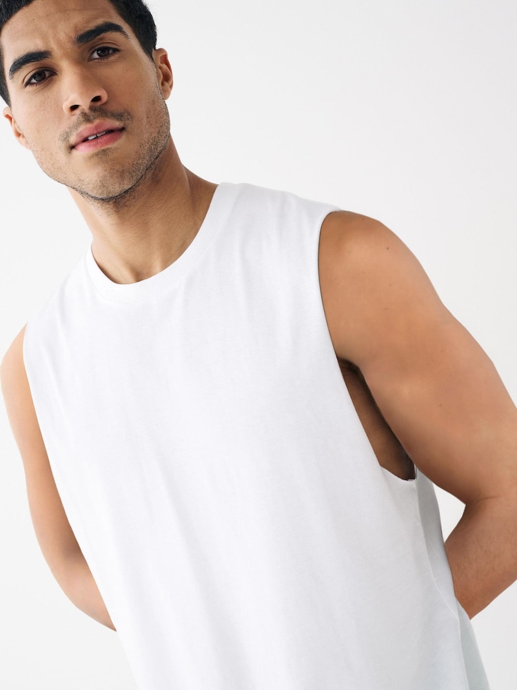White Tank Top Vest - Image 1 of 6