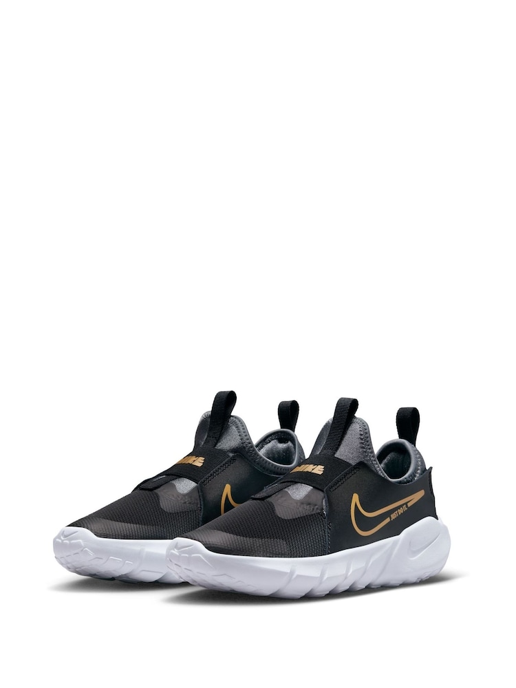 Nike Black/Gold Flex Runner 2 Junior Trainers - Image 5 of 10