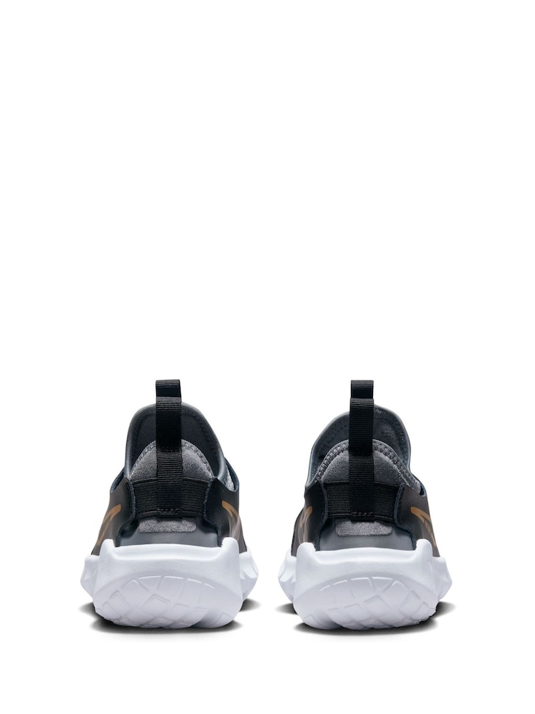 Nike Black/Gold Flex Runner 2 Junior Trainers - Image 6 of 10