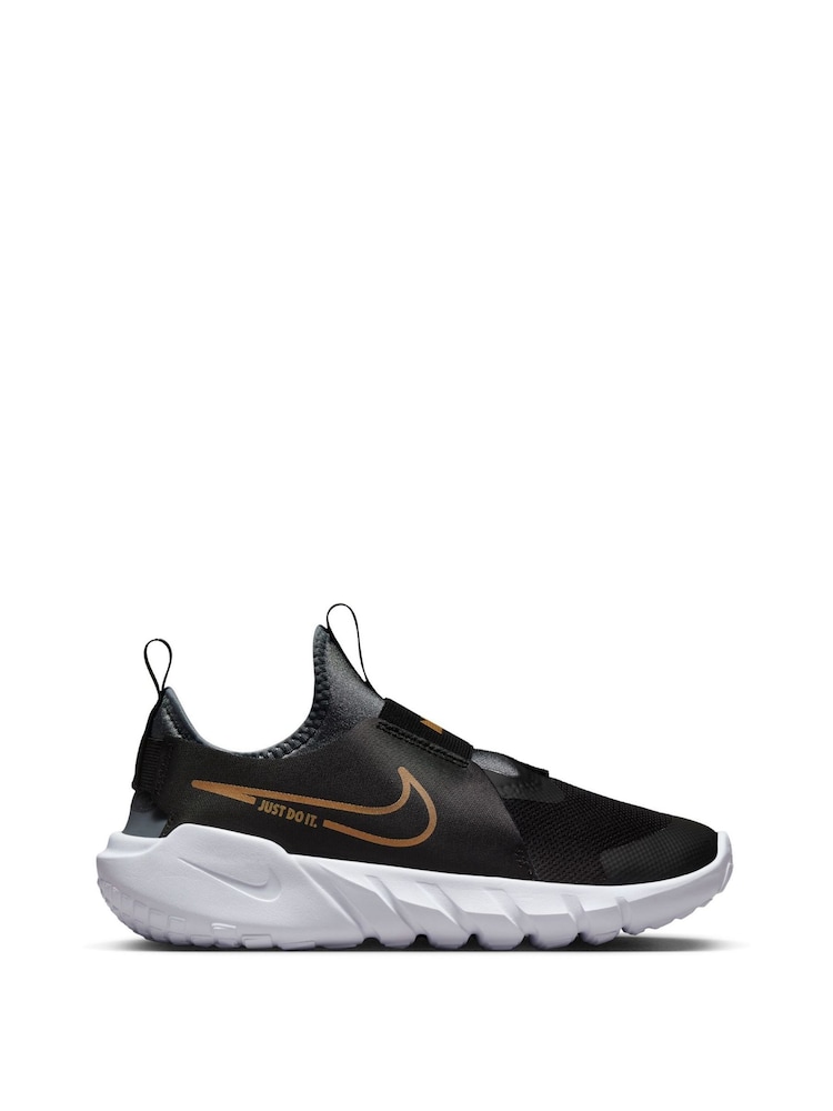 Nike Black/Gold Flex Runner Youth Trainers - Image 1 of 11