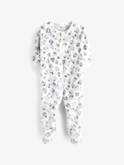 Grey Fleece Baby Sleepsuit - Image 1 of 3