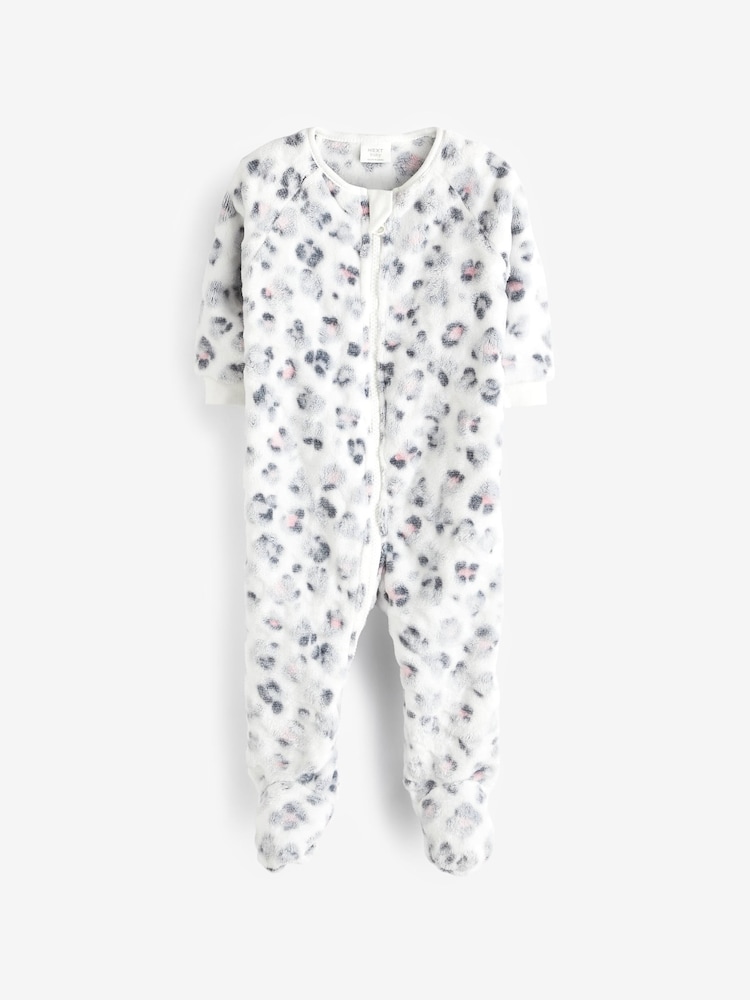 Grey Fleece Baby Sleepsuit - Image 1 of 3
