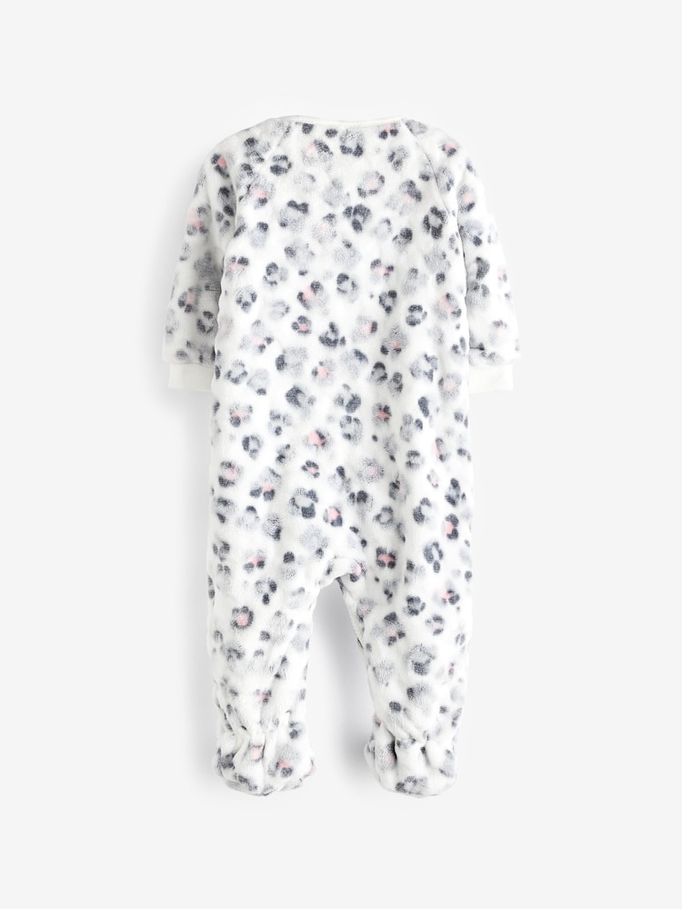Grey Fleece Baby Sleepsuit - Image 2 of 3
