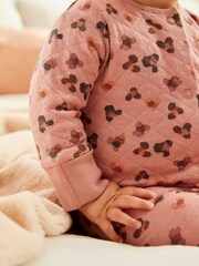 Pink Quilted Baby Sleepsuit - Image 3 of 6
