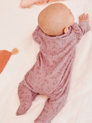 Blush Pink Velour Sleepsuit (0mths-3yrs) - Image 2 of 7