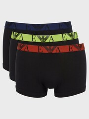 Black/Mixed Waistband - Emporio Armani Boxers 3 Pack - Image 1 of 4