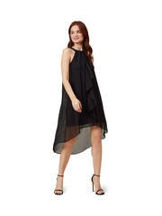 Adrianna Papell Black Chiffon And Jersey Dress - Image 1 of 5