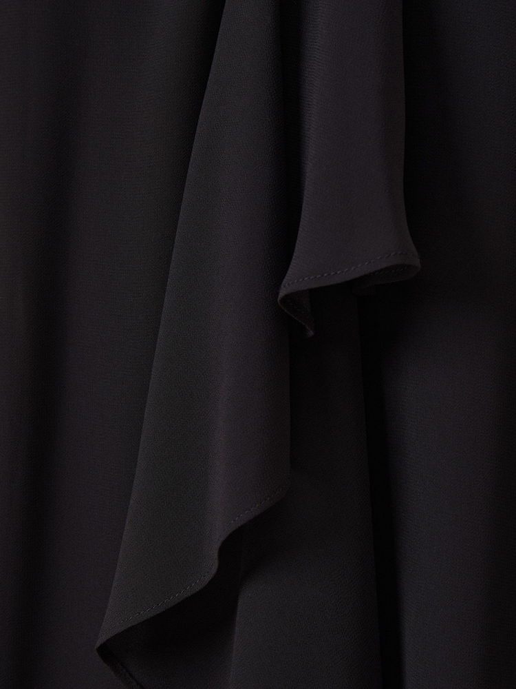 Adrianna Papell Black Chiffon And Jersey Dress - Image 5 of 5