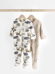 siva - Fleece otroške spalne obleke 2 Pack - Slika 1 iz 7