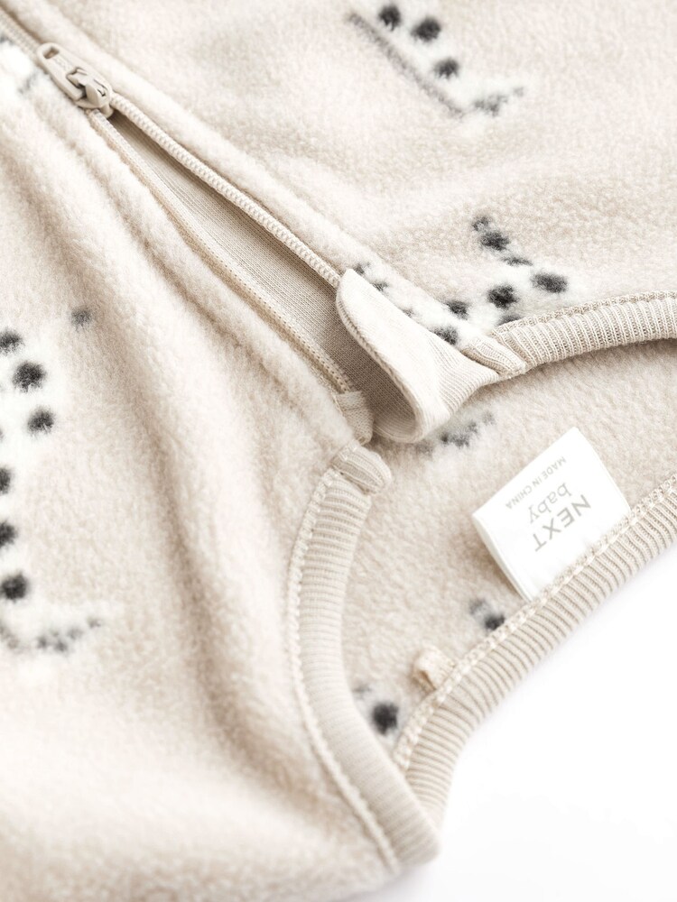 Grey Fleece Baby Sleepsuits 2 Pack - Image 5 of 7