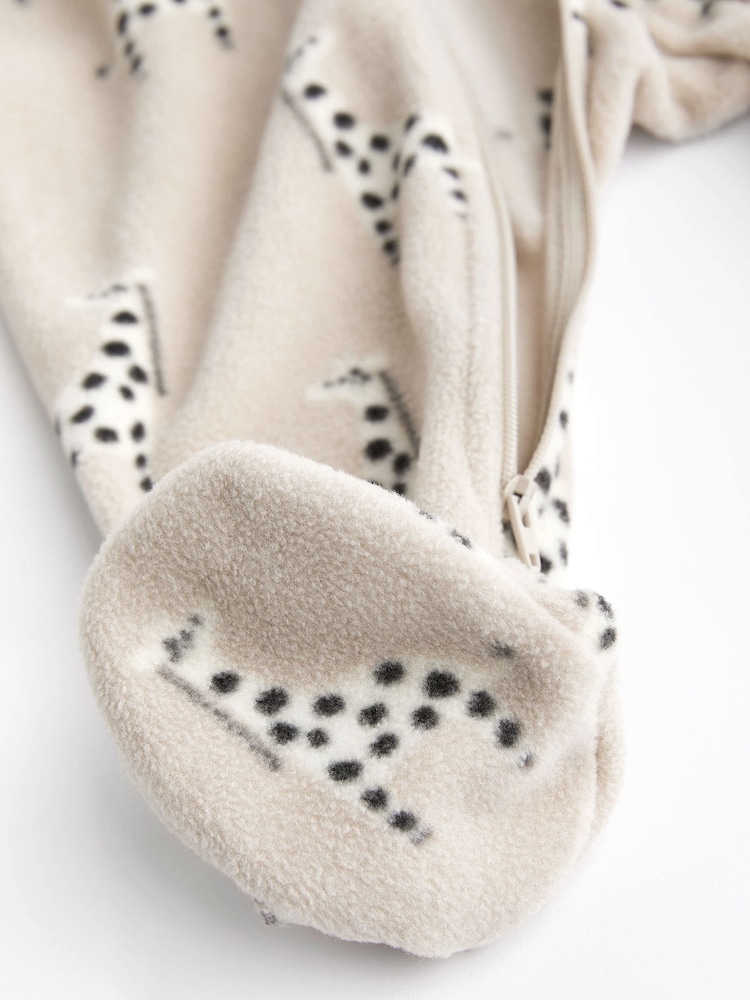 Grey Fleece Baby Sleepsuits 2 Pack - Image 6 of 7