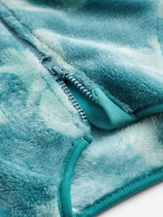 Teal Blue Baby Fleece Sleepsuit - Image 8 of 11