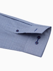 Jeff Banks Blue 100% Cotton Houndstooth Rectangle Shirt - Image 2 of 4