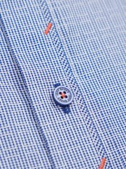 Jeff Banks Blue 100% Cotton Houndstooth Rectangle Shirt - Image 3 of 4