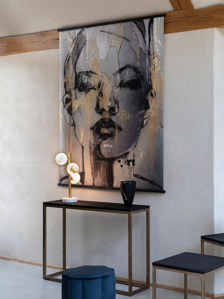 Libra Grey Sketched Female Velvet Wall Hanging - Image 1 of 2