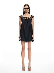 Lioness Black 11:11 Lace Trim Mini Dress - Image 1 of 5