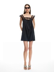 Lioness Black 11:11 Lace Trim Mini Dress - Image 2 of 5
