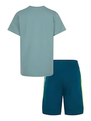 Nike Green Little Kids T-Shirt and Shorts Set - Image 2 of 7