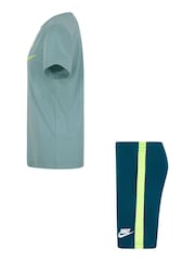 Nike Green Little Kids T-Shirt and Shorts Set - Image 3 of 7