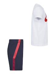 Nike Black/White/Red Little Kids T-Shirt and Shorts Set - Image 3 of 8