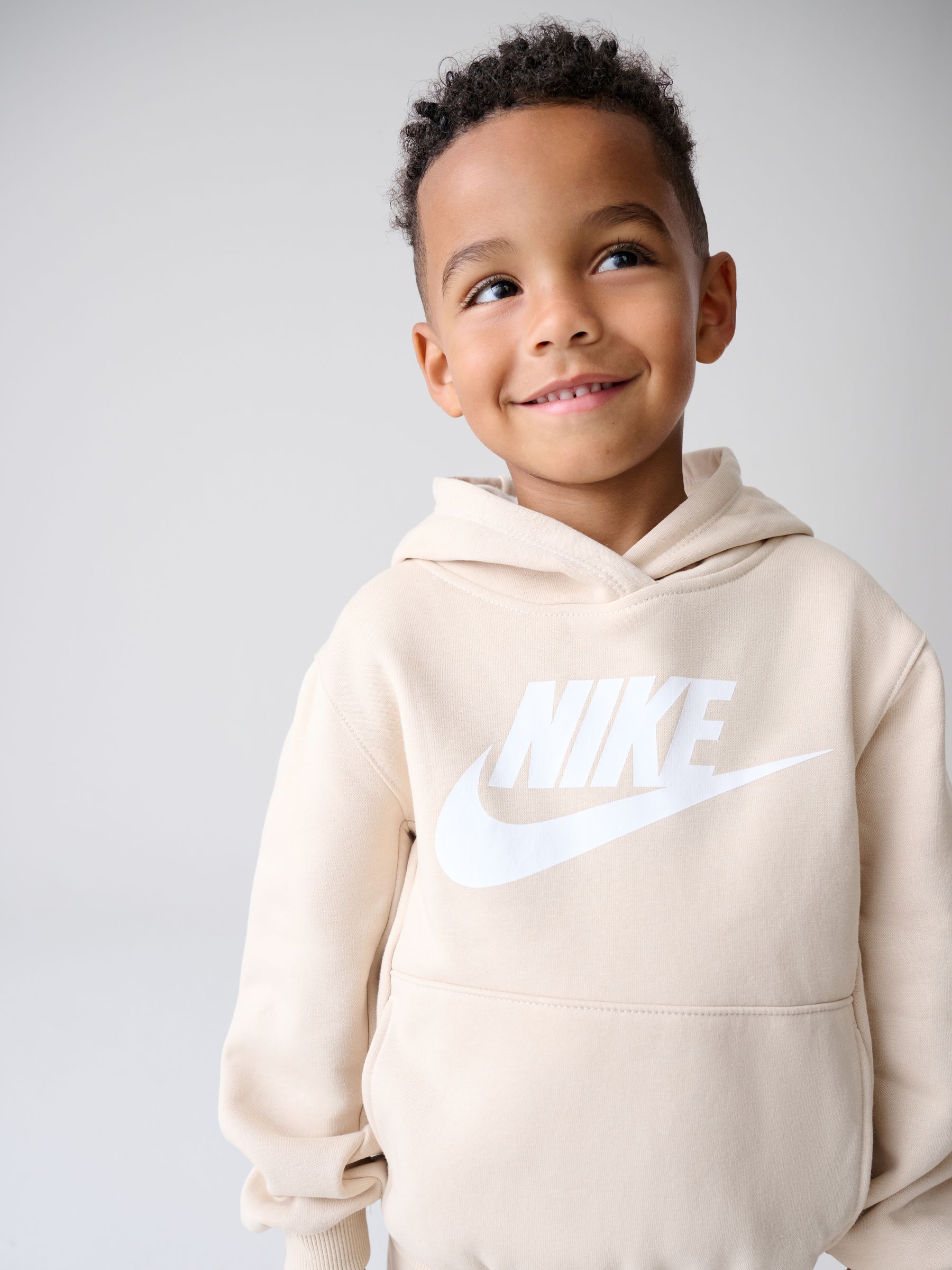 Nike Kids NKN Club Fleece Tracksuit in Beige