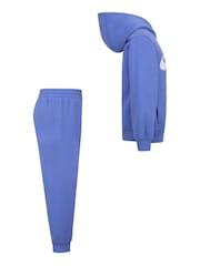 Nike Pale Blue Little Kids Club Fleece Tracksuit Set - Image 2 of 8