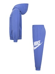 Nike Pale Blue Little Kids Club Fleece Tracksuit Set - Image 3 of 8