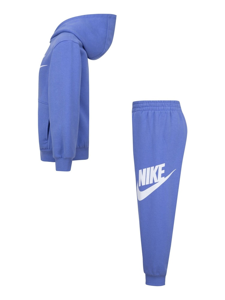 Nike Pale Blue Little Kids Club Fleece Tracksuit Set - Image 3 of 8
