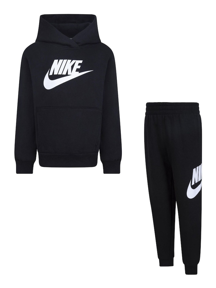 Nike Black Little Kids Club Fleece Tracksuit Set - Image 3 of 6
