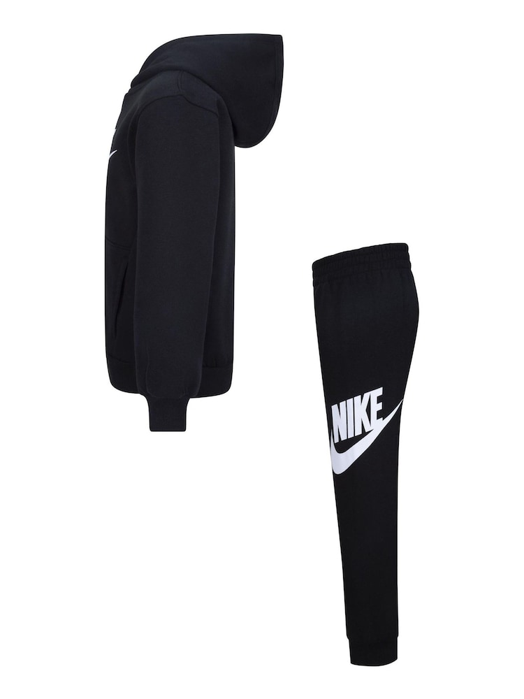 Nike Black Little Kids Club Fleece Tracksuit Set - Image 6 of 6