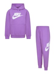 Пурпурный - флисовый спортивный костюм Nike Little Kids Club - Image 1 of 8