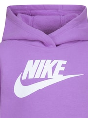 Пурпурный - флисовый спортивный костюм Nike Little Kids Club - Image 6 of 8